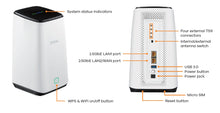 Charger l'image dans la galerie, ZyXEL FWA510 Nebula 5G NR Routeur intérieur 2xRJ45 2,5G 1xUSB 3.0 4 ports TS9 pour antenne externe