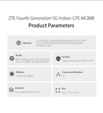 Charger l'image dans la galerie, ZTE MC888 5G WiFi 6 2 RJ45 Gigabit 1 RJ11 nanoSIM
