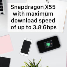 Charger l'image dans la galerie, ZTE MU5001 Noir Hotspot Galet 5G 4G Catégorie 22 WiFi 6 batterie 4500mAh avec charge rapide
