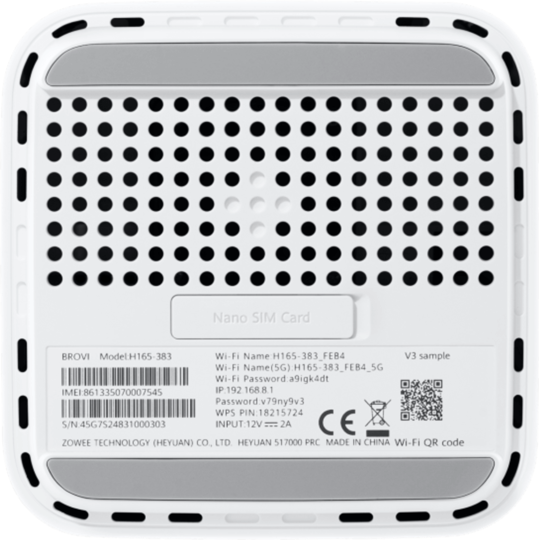 Huawei Modem Rj11 Rj45 Huawei H165-383 5G CPE PRO 6 Routeur WiFi 7 RJ45 RJ11 TS9 Slot NanoSIM ...