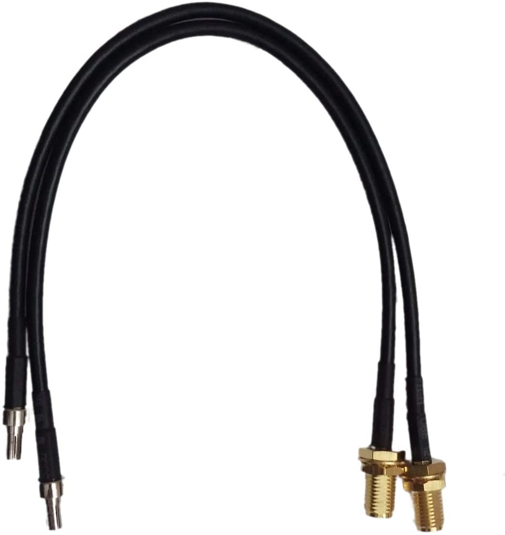 Adaptateur CRC9 mâle (TS5) vers SMA Femelle câble Noir 20cm pour antenne Externe Compatible Routeur 4G LTE Huawei E5180 et Modem Hotspot